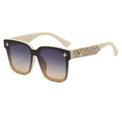 Damen-Sonnenbrille mit eckigem Rahmen und UV-Schutz - 6