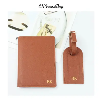 Cross-border PU leather lightweight portable passport holder travel ticket holder multifunctional passport bag luggage tag in stock - 5