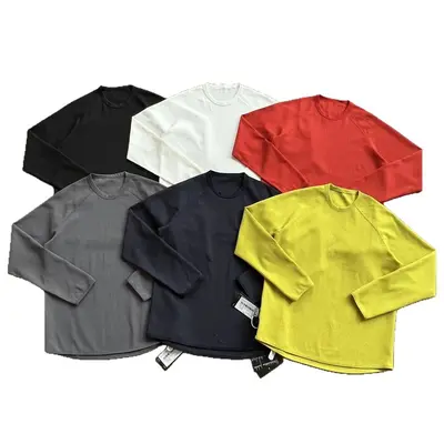Raglan Sleeve Waffle Texture Quick-Dry Long Sleeve Base Layer T-Shirt