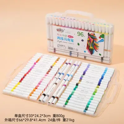 72-Color Acrylic Marker Pens, Soft Dual-Tip for Kids' Drawing - 10