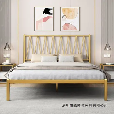 European-Style Modern Wrought Iron Bed, 1.5 m and 1.8 m