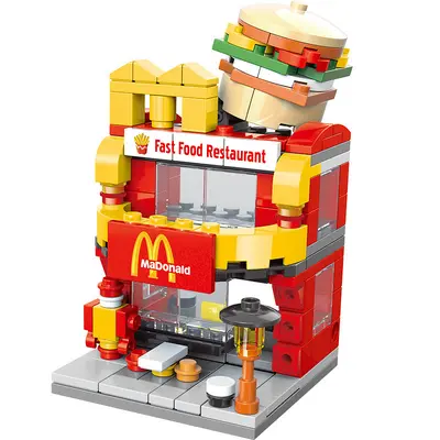Small Particle Street Scene Building Blocks, City Model Set - 6