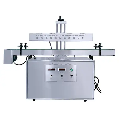 Elektromagnetische Induktions-Alufolienverschließmaschine, Kunststoffflaschenkappe, Alufolienstück, Alufolienverschließmaschine, vollautomatische Durchlaufverschließmaschine - 6