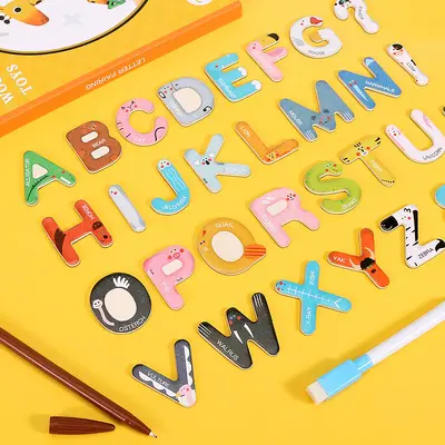 儿童书夹式磁性书本字母认知卡通宝宝益智力早教启蒙教玩具幼儿园