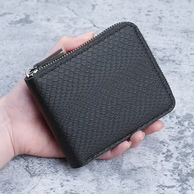 Men's Short Wallet with Multiple Card Slots and Large Coin Pocket - 7