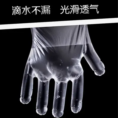 Individually Wrapped Food-Grade Transparent PE Disposable Gloves