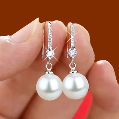 Perlen-Ohrringe Damen, leicht und elegant - 8