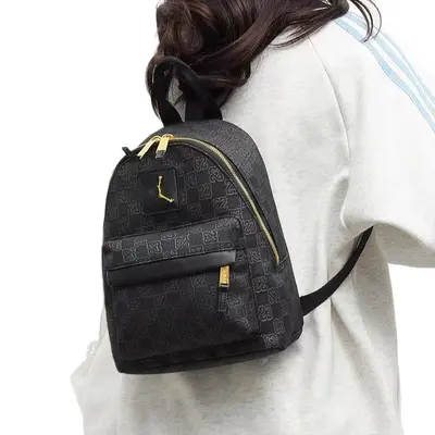 Fashion ladies skateboard print letter backpack, stitched, school bag, travel bag, fashionable brand plaid unisex sports backpack - 6