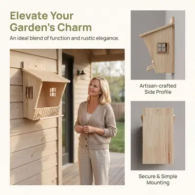 Wooden Outdoor Hanging Bird Feeder Bird Nest House - 5