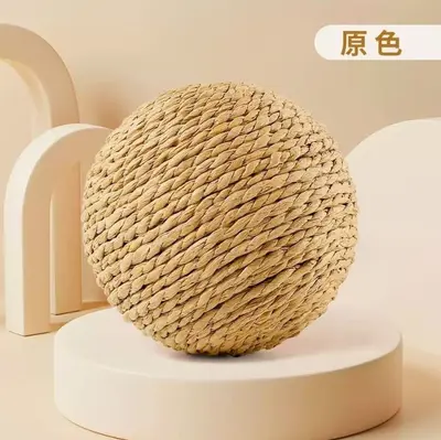 Sisal ip kedi topu, kağıt ip, çıngıraklı, etkileşimli kedi oyuncağı - 7
