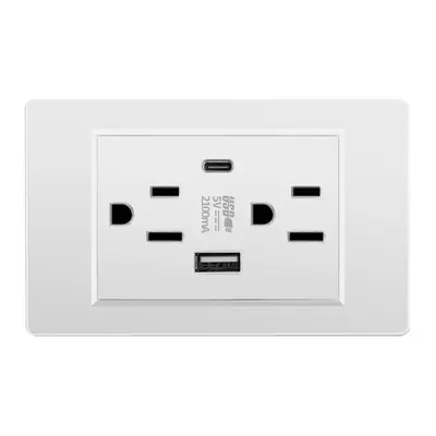Amerikan standart USB şarj soketi paneli 16A Amerikan tipi 110V Güney Amerika Meksika tipi C soketi Tayland tipi Tayvan - 5