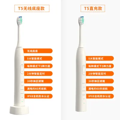 Ultrasonic Rechargeable Electric Toothbrush, Adult Couple Gift Model