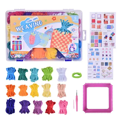 Neuer elastischer Seilstrick-Websatz für Außenhandel und grenzüberschreitenden Handel, pädagogisches Handwerk-DIY-Kinderweb-Spielzeugset - 8