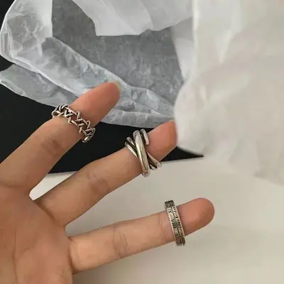 Retro Roman Numeral Open Index Finger Ring for Women