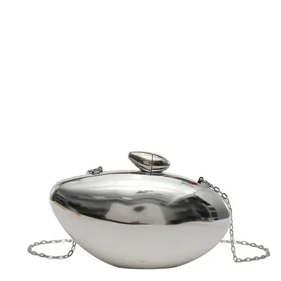 Französische Eierbox-Clutch aus Acryl, glänzend - 8