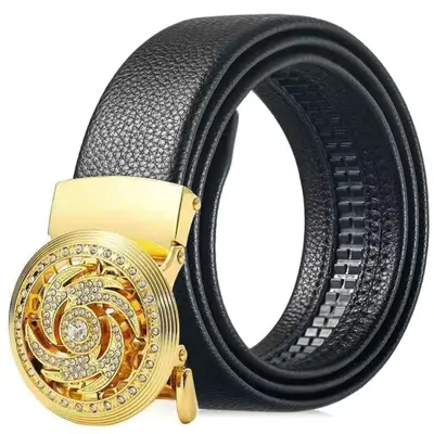 Shilai Yunzhuan Ledergürtel Herren echtes Leder automatische Schnalle Gürtel Junge Menschen koreanischer Stil trendy Business Influencer taktischer Gürtel - 11