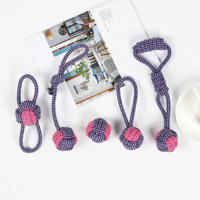 Bite-Resistant Knotted Cotton Rope Dog Toy