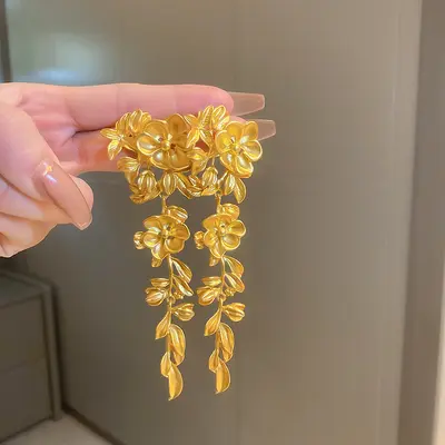 Yinzhen Ultra-Glanz Zirkonia geometrische runde durchbrochene Anhänger-Ohrringe ausgefallene übertriebene Ohrringe leichte Luxus hochwertiges Ohrschmuck für Damen - 11