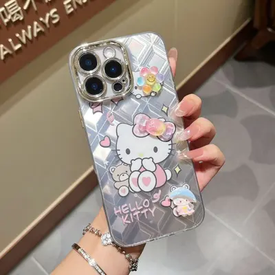 iPhone 17/16 Pro Max case, cute bow lanyard glitter