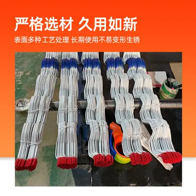 Black greenhouse film fixing spring clip, wind-resistant