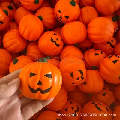 PU Foam Pumpkin Squeeze Ball for Halloween Party - 7