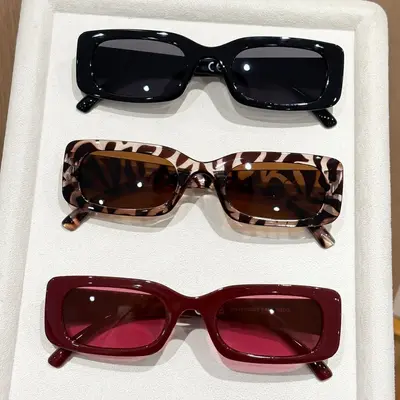 Women's Square Leopard Print Full-Frame Sunglasses, 2025 Style - 7