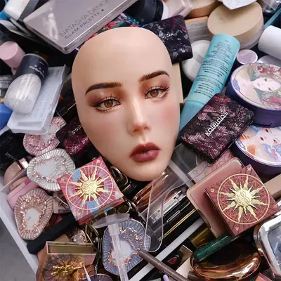 Ganzes Gesicht Make-up Anwendungstafel Make-up Artefakt Modell Maske Anfänger Anfänger Augenbrauen zeichnen echte Silikon Haut falsches Gesicht