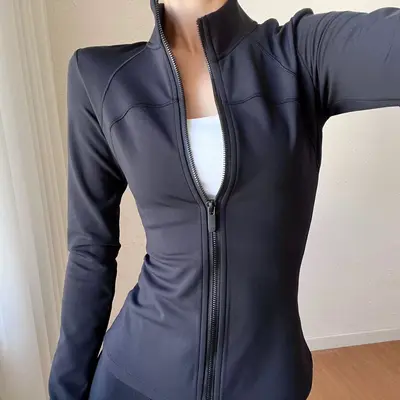 Damen-Sportjacke mit Fleecefutter, Langarm, schnelltrocknend - 2