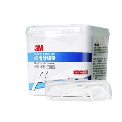 3M牙线棒细滑牙线牙齿牙缝护理清洁剔牙线牙签超细双线薄荷家庭装