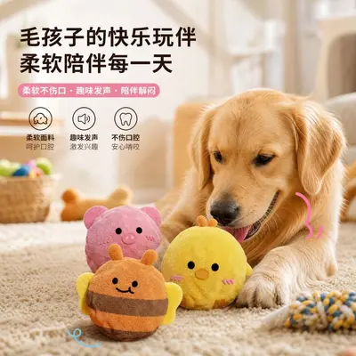 狗狗卡通刺球发声玩具宠物磨牙洁齿自嗨解闷神器狗狗玩具宠物玩具