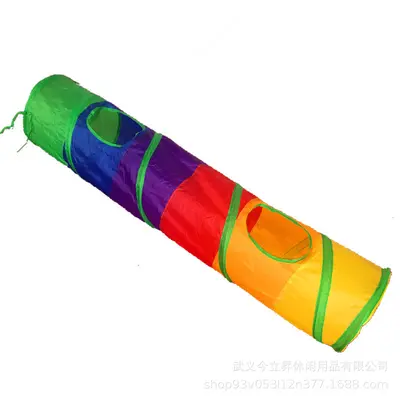 Regenbogen-Katzentunnel-Spielzeug, Dreiwege-Set - 3