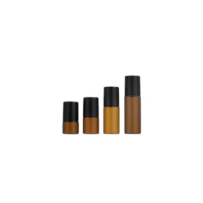 Parfüm Roll-On Mini Şişe 1ml 2ml Şeffaf Uçucu Yağ Şişesi 3ml 5ml Kahverengi Esans Dağıtım Şişesi Taşınabilir Paket