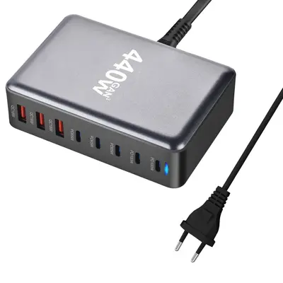 Cross-border 440W Desktop Charging Station, 440W Multi-port USB Multifunctional Fast Charger 440W Gallium Nitride Charger - 8