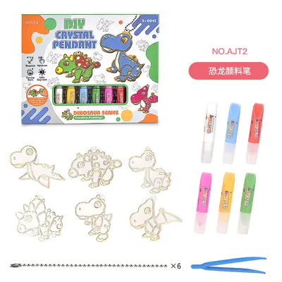 儿童DIY免烤胶画涂色填色挂件学校学生机构益智手工制作涂鸦玩具 - 8