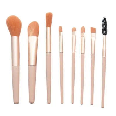 Anfänger-Set mit 8-teiliger Mini-Makeup-Pinsel, komplettes Set von Lidschatten-Pinseln, tragbar mit weichen Borsten, acht-teilige Makronen-Schönheitswerkzeuge