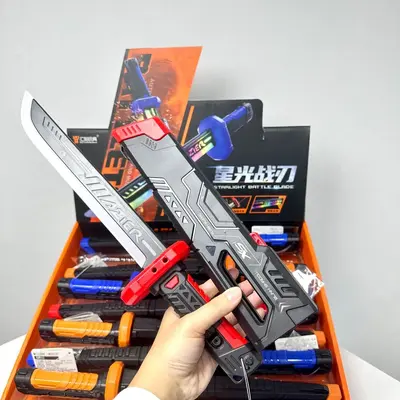 Gerçekçi yıldız savaş bıçağı kılıç modeli oyuncak, kıvılcım ve ses efektli