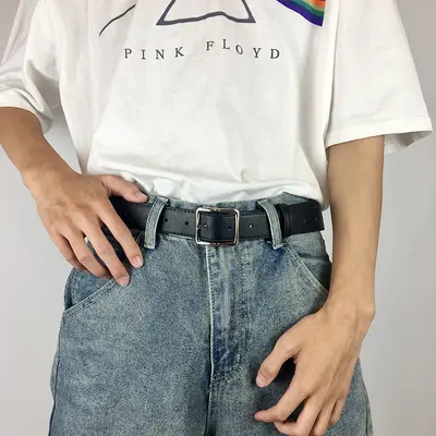 Neuer schlicht Ledergürtel für Herren, trendiger vielseitiger Persönlichkeits-Taillengürtel für Damen, koreanischer Stil Student Mode Fabrik Großhandel.