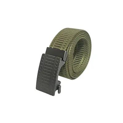 3.5 Tank Pattern Striped Elastic Waistband Men's Outdoor Canvas Belt with Zinc Alloy Buckle Durable Military Training Belt - 8