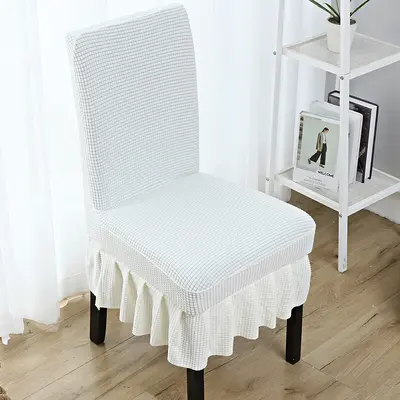 Thickened Corn Fleece Chair Slipcover Universal Elastic Full Cover Dining Chair Cover Hotel Home Ruffle Skirt Chair Cover Wholesale - 13