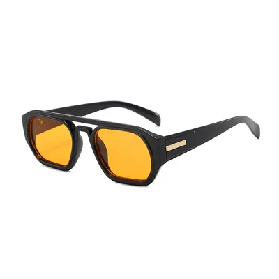 Herren-Pilotensonnenbrille mit Doppelsteg und eckiger Form, europäisch-amerikanischer Stil - 6