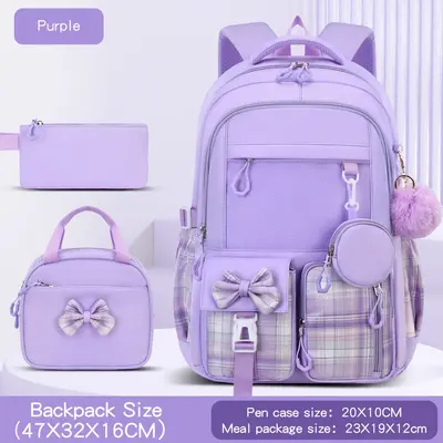 Grenzüberschreitender Amazon 2026 Schulrucksack für Grundschüler, hochwertiger Rucksack mit Schultergurten, minimalistisch, 3-teiliges Set aus der Fabrik - 10