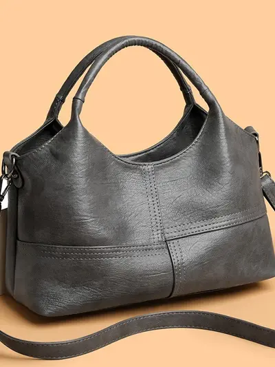 Women's Patchwork Handbag, Large Capacity, Single Shoulder and Crossbody - 4