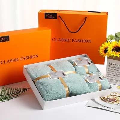 Dreiteiler Handtuchtuch Korallenfleece Geschenkbox - 5