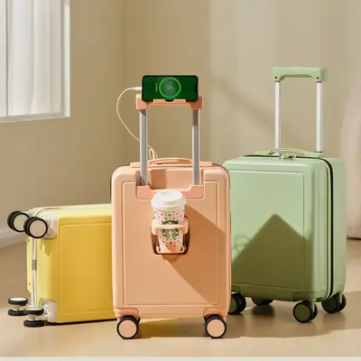 16-Inch Lightweight Carry-On Trolley Suitcase with Silent Wheels - 3