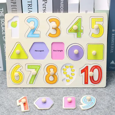 Çocuk Montessori erken eğitim paneli el kapma tahtası 1-2 yaşında 3 bebek ahşap bulmaca aydınlanma bilişsel eşleştirme eğitici oyuncaklar - 7