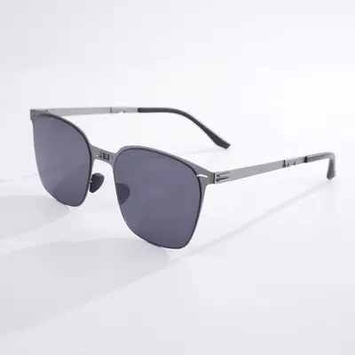 Foldable Unisex Sunglasses, Minimalist Industrial Style - 7