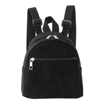 Cross-border Best-Selling Corduroy Backpack, Solid Color Fashionable Women's Bag, High-Looking Minimalist Versatile Small Double-Shoulder Backpack