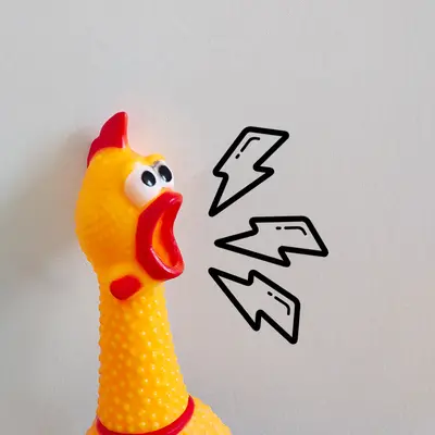 Screaming Chicken Squeaky Dog Toy, Stress Relief - 3