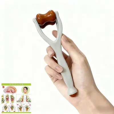 New Solid Wood Multifunctional Finger Massager Massage Roller Meridian Unblocking Portable Finger Kneading Massage Device - 8