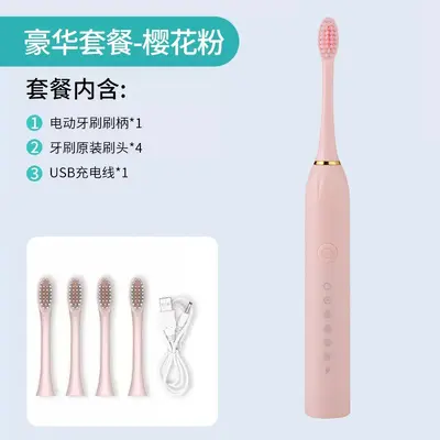 Adult Rechargeable Automatic Electric Toothbrush with Soft Bristles - 9
